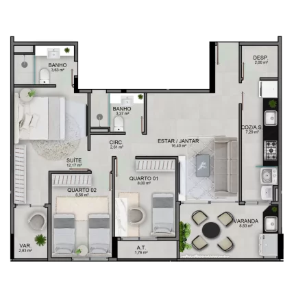 Imagem APARTAMENTO RESIDENCIAL em Vitória - ES, Jardim Camburi