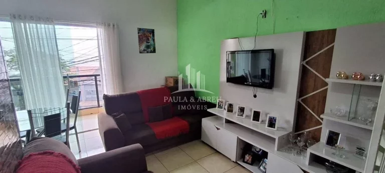 Imagem Sobrado com 3 Casas, 2 Dormitórios, 1 banheiro, terraço, Área de lazer grande, 1 vaga, escritura, no Alto da Boa Vista, Mauá-SP