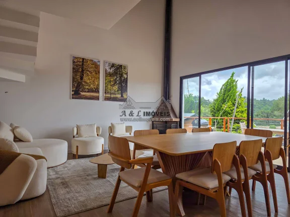 Imagem Casa em condomínio Campos do Jordão 4 suítes vista e porteira fechada