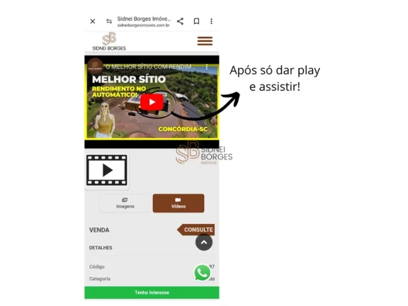 Imagem Sítio CONCÓRDIA - SC