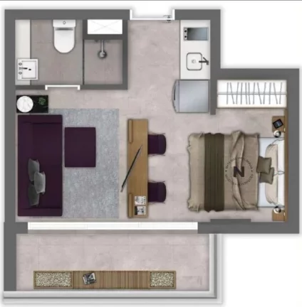 Imagem Studio de Luxo de 23,74m² à Venda na Vila Mariana