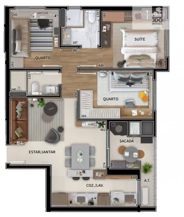 Imagem Apartamento a Venda no bairro Novo Mundo - Curitiba, PR