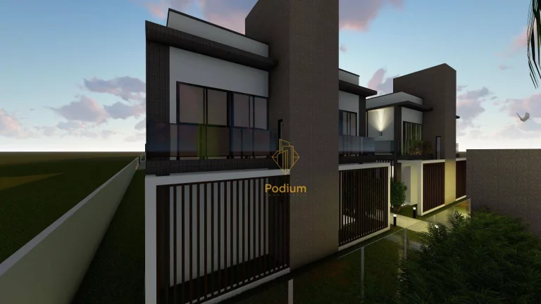 Imagem Casa Duplex em condomínio fechado com área de lazer completa a 240m da praia em Ponta de Campina - CA0110
