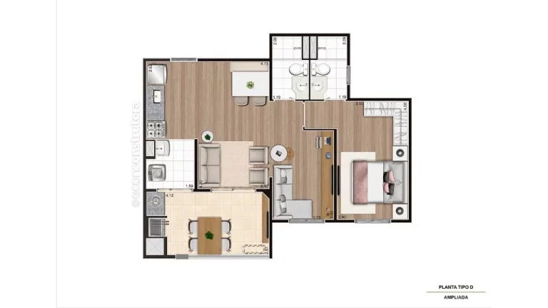 Imagem Condomínio Vision Campestre, apartamento à venda 2 quartos em bairro Campestre Santo André SP