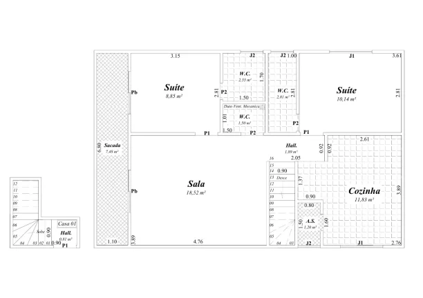 Imagem Sobrado de Condomínio com 2 dorms, Maracanã, Praia Grande - R$ 270 mil, Cod: 2129