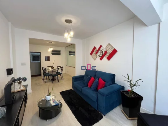 Imagem Apartamento financiável 1 quarto com vista mar. Apto em prédio esquina com a praia. 1 vaga , à venda, 65 m² por R$ 460.000 - José Menino - Santos/SP