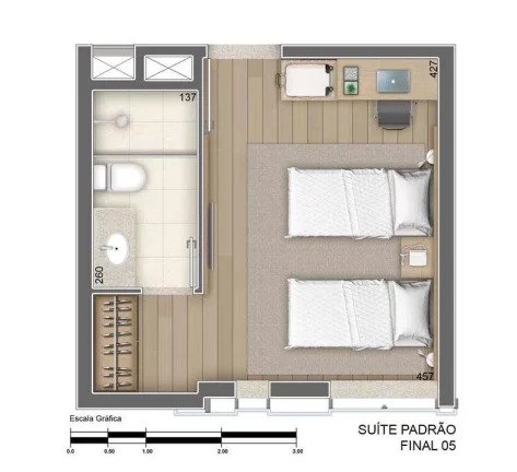 Imagem Axis Triple Business Hotel - Apartamento à venda no bairro Higienópolis - Porto Alegre/RS