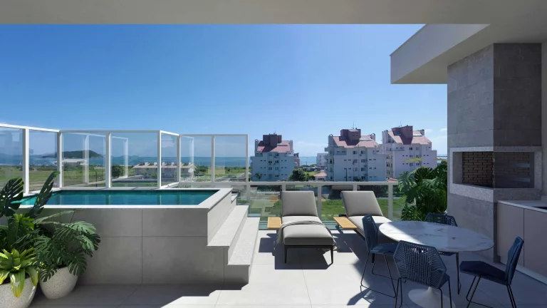 Imagem Apartamento com 3 suítes e 2 vagas de garagem em Gov Celso Ramos/SC