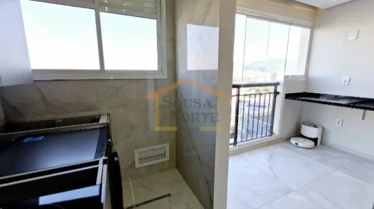Imagem Apartamento com 60 m², 2 dormitórios, sendo 1 suíte, sala integrada à varanda com espaço gourme...