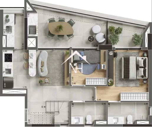 Imagem Cobertura duplex em frente ao Parque Ibirapuera de 146m c/1 suíte, fitness, bicicletário, coworking, piscina, deck, solarium, bicicletário, jacuzzi