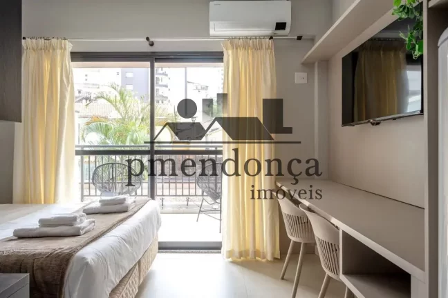 Imagem Studio Mobiliado, proximo metro, shopping, 1 domrt, 1 vagassTUDO M