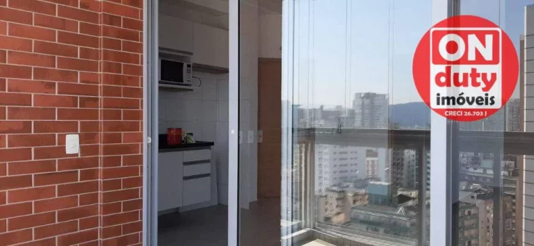 Imagem Apartamento com 1 quarto para alugar, 46 m² por R$ 6.000/mês - Boqueirão - Santos/SP