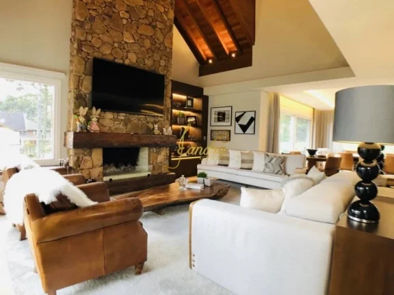 Imagem Lindo sobrado no Aspen Mountain de Gramado com 05 suítes mobiliado e decorado