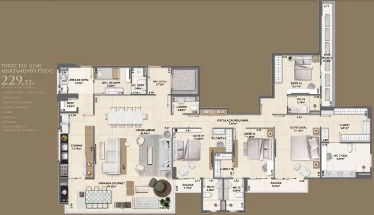 Imagem Apartamento 4 dormitórios para Venda em Teresina, Jóquei, 4 dormitórios, 4 suítes, 5 banheiros, 4 vagas