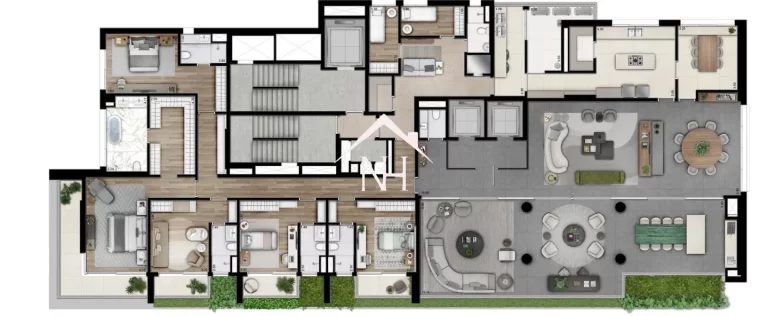 Imagem Apartamento alto padrão ao lado do Parque Ibirapuera de 500m c/5 suítes,hall privativo,terrraço gourmet,5 vagas,fitness,sauna,piscina,Porte-cochère