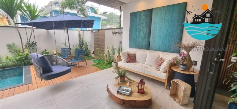 Imagem Venda ou Aluguel de casa em Juquehy - Condomínio com 4 suítes, 200m da praia, piscina privativa, área gourmet - máx. 12 pessoas | Juquehy Imobiliária