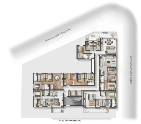 Imagem Apartamento - 56M², 3 Dorms, 1 Suíte, 1 Vaga.