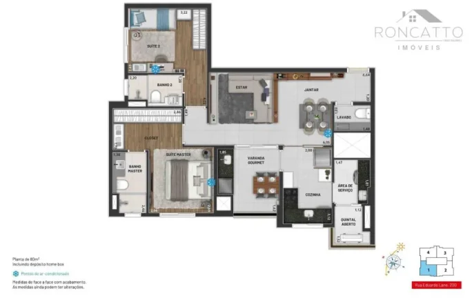 Imagem Apartamento com 2 quartos, 80m2, à venda em Campinas, Jardim Brasil