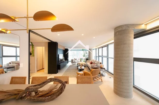 Imagem apartamento de 145m com hall privativo, 3 suítes, terraço gourmet, 2 vagas, Academia, Espaço gourmet, salão de festas, brinquedoteca, Piscina, Sauna