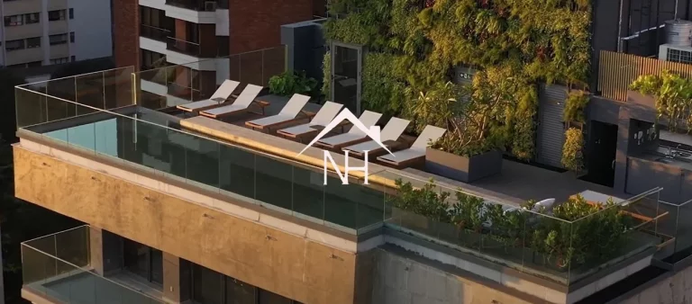 Imagem apartamento de 195m no Jardins com 2 suítes (1 master) 2 vagas, home theater, hall privativo, rooftop com piscina com borda infinita, solarium, lounge