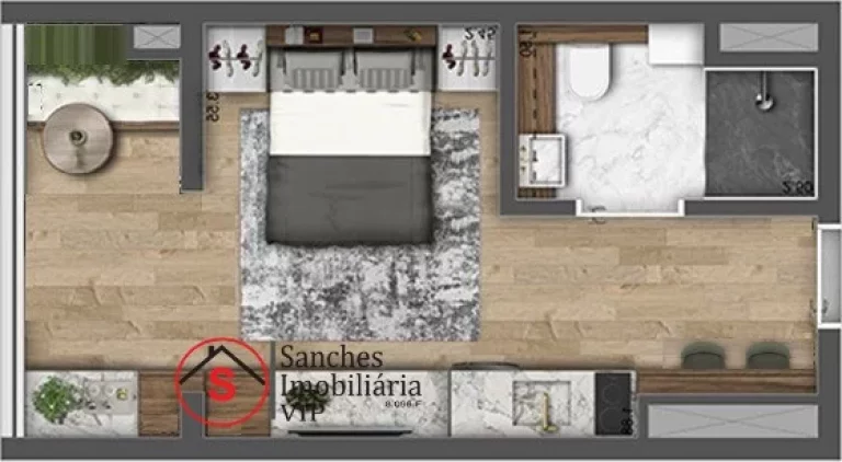 Imagem OPORTUNIDADE. Studio a venda a 400 metros no Monotrilho. Novo, rec?(C)m construído, com varanda e lazer completo. Excelente opção de investimento.