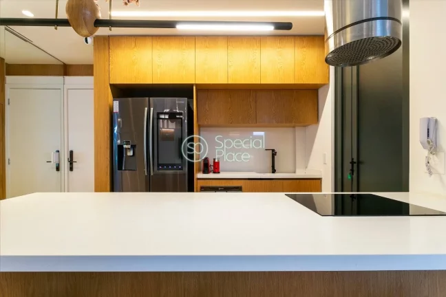 Imagem Apartamento com 2 dormitórios sendo uma suíte, escritório, cozinha americana, sala de TV, área g...