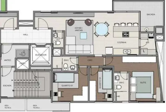 Imagem Apartamento com 3 dormitórios sendo 1 suíte e 1 vaga - entrega em outubro/2025 - Joinville/SC