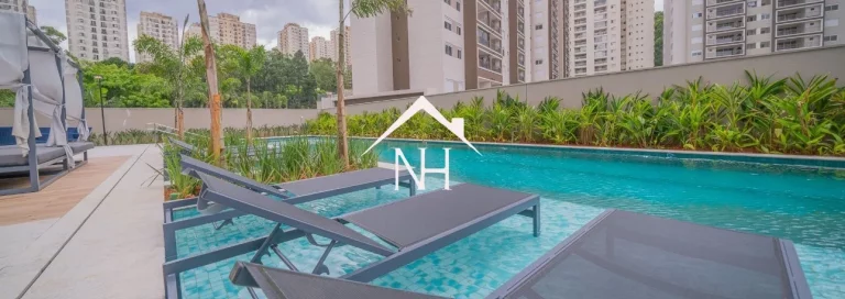 Imagem Studio no Panamby de 38m c/ 1 dormitório, terraço gourmet, playground, piscinas, quadra, coworking, salão de festa e jogos, deck, solarium