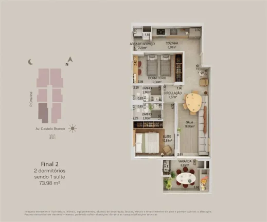 Imagem APARTAMENTO COM 73.98 m² - REAL - PRAIA GRANDE SP