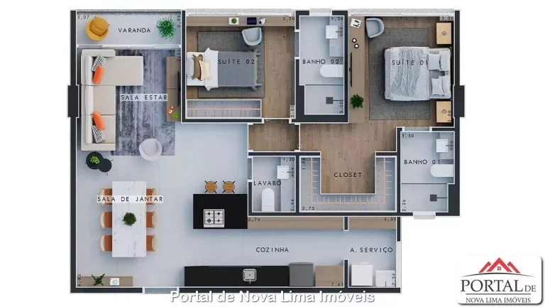 Imagem APARTAMENTO RESIDENCIAL em Nova Lima - MG, Alphaville Lagoa Dos Ingleses