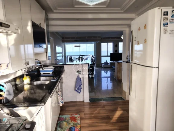 Imagem Apartamento com linda vista para o mar em Guarujá-SP, no Morro do Maluf: 3 quartos, 2 suítes, 2 salas, 3 banheiros, 1 vaga de garagem, 142m².