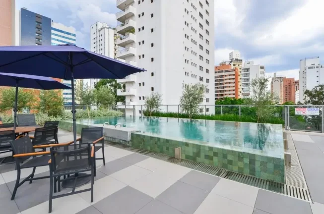 Imagem Studio 24M², 1Q, 1 Banheiro, Academia, Piscina, Churrasqueira, Salão de Festas, Espaço Gourmet, Lavanderia Coletiva, Coworking, Espaço Família.