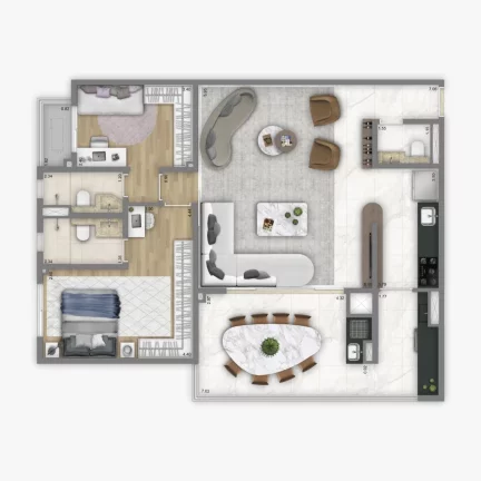 Imagem Living Grand Wish Jardim, apartamento à venda com 3 quartos em Bairro Jardim Santo André SP