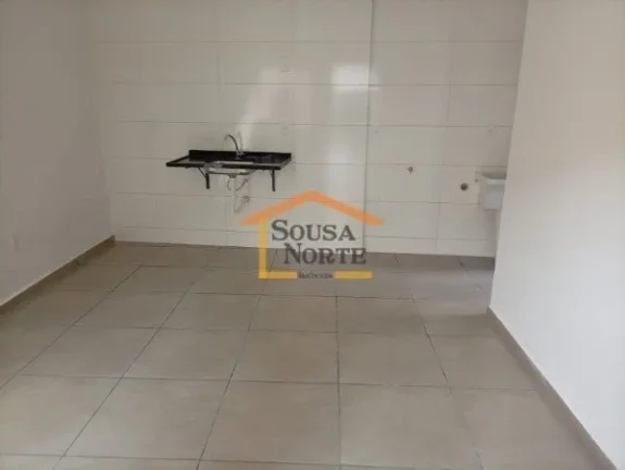 Imagem Apartamento com 42,28m², 2 dormitórios, banheiro, sala com varanda, cozinha e área de serviço. O...