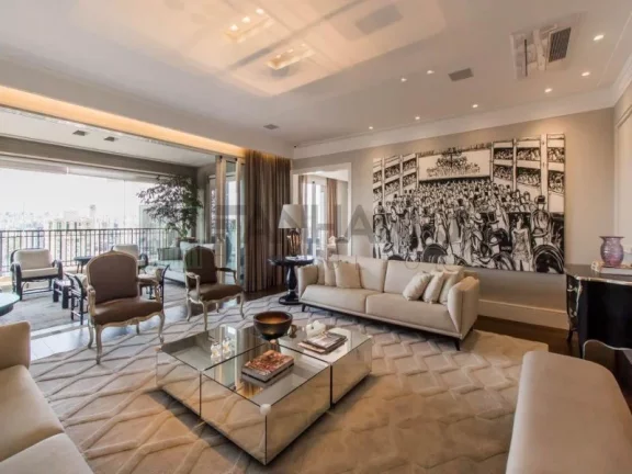 Espetacular apartamento de luxo com 4 suítes no Jardim Europa, São Paulo - SP: 511m², 5 salas, 7 banheiros e 5 vagas!