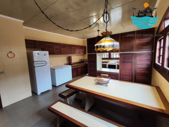 Imagem Casa para Aluguel de Temporada em Juquehy, 450 metros da praia, piscina, churrasqueira, 5 dormitórios, Max 14 pessoas | Juquehy Imobiliária