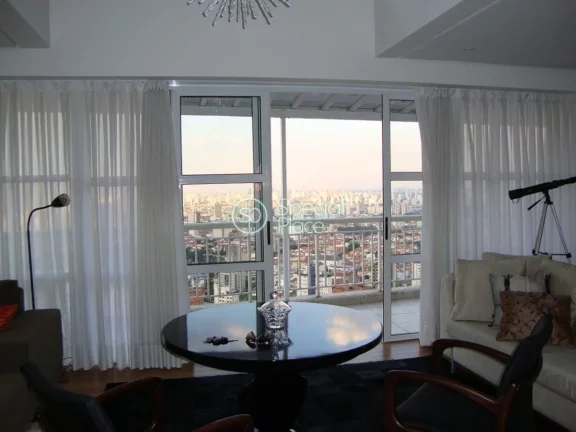 Imagem Cobertura duplex para locação na Vila Mariana com vista espetacular - Área: 320m² - Living para ...