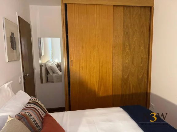 Imagem Apartamento mobiliado para locação em Pinheiros São Paulo SP com 40m², 1 dormitório e 1 vaga de garagem no Condomínio Maria José