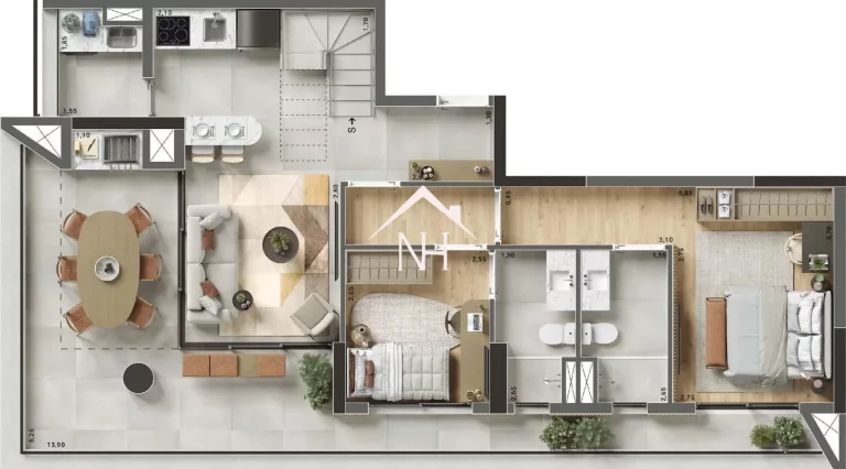 Imagem Cobertura duplex em frente ao Parque Ibirapuera de 233m c/3 suítes, fitness, bicicletário, coworking, piscina, deck, solarium, bicicletário, jacuzzi