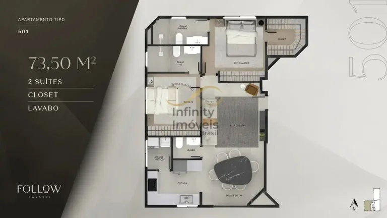 Imagem Follow Savassi Residence - Apartamento à venda no bairro Savassi - Belo Horizonte/MG
