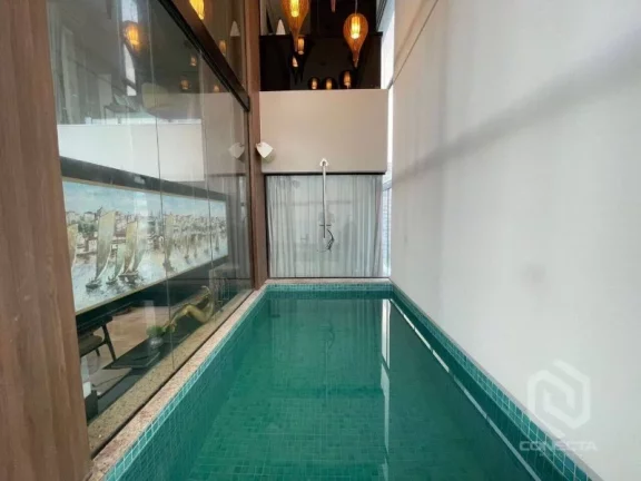 Imagem A 5ª Avenida selecionou esse exclusivo DUPLEX decorado pé direito de 6 metros, 200 m² piscina privativa no Charmoso Edifício LUMIERE Horto Florestal