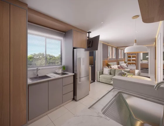 Imagem Loft para Venda em São José dos Pinhais, Bom Jesus, 1 dormitório, 1 suíte, 1 banheiro