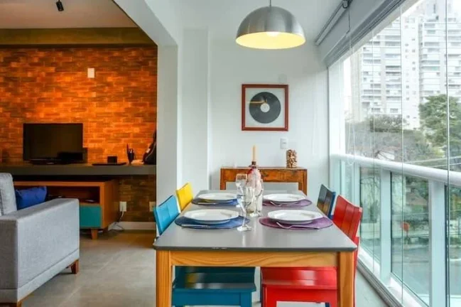 Imagem Apartamento novo. Lindo studio de 52M² - Brooklin. Mobiliado com moderna decoração. Possui vaga de garagem.