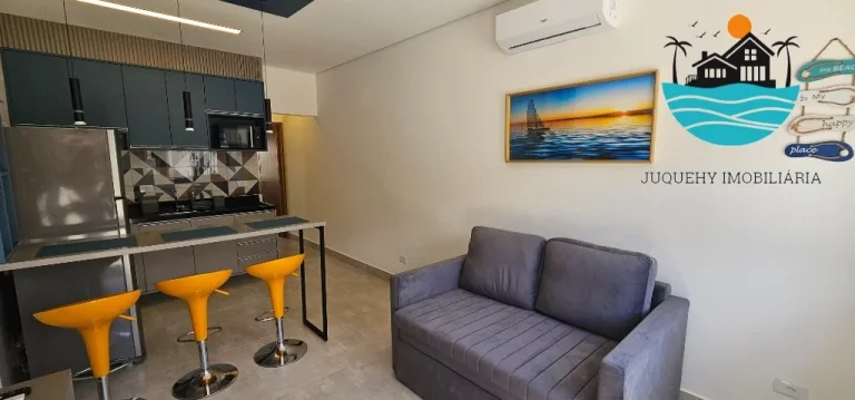 Imagem Aluguel Flat 45m² Térreo, 1 Vaga auto, piscina coletiva. | Juquehy Imobiliária