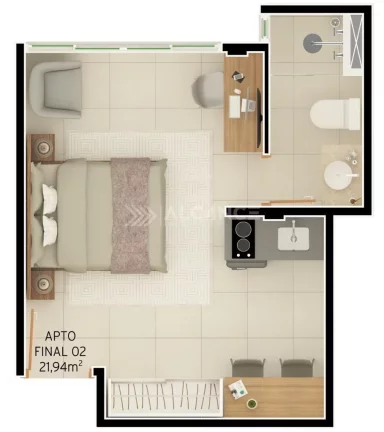 Imagem Flat - 24,95 m² - Intermares, Cabedelo/PB