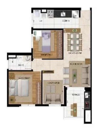 Imagem Apartamento de 3 quartos e 2 banheiros no Condomínio Prime House, São Bernardo do Campo-SP, Independência. Venha conferir!