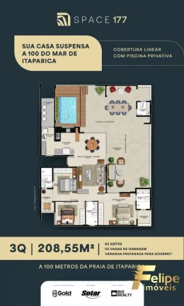 Imagem EMPREENDIMENTO COM 3 QUARTOS NA PRAIA DE ITAPARICA.