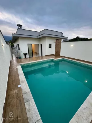 Imagem Casa nova com 3 Suítes, Pé Direito Alto, Cozinha Gourmet e Piscina Privativa no Condomínio Morada da Praia em Boraceia!