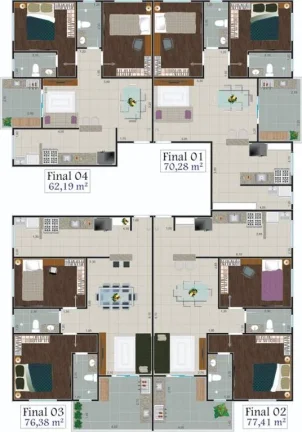 Imagem APARTAMENTO COM 62.19 m² - AVIAÇÃO - PRAIA GRANDE SP
