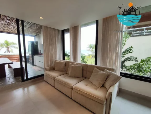 Imagem Pé na Areia com Vista ao mar - A Venda ou Locação de Temporada - Juquehy com 4 suítes, lado direito, máx. 12 pessoas | Juquehy Imobiliária